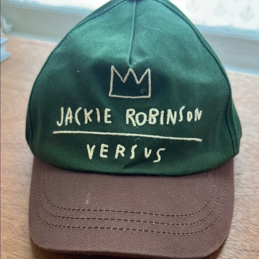 Vintage Basquiat Green and Brown Jackie Robinson Versus Hat
